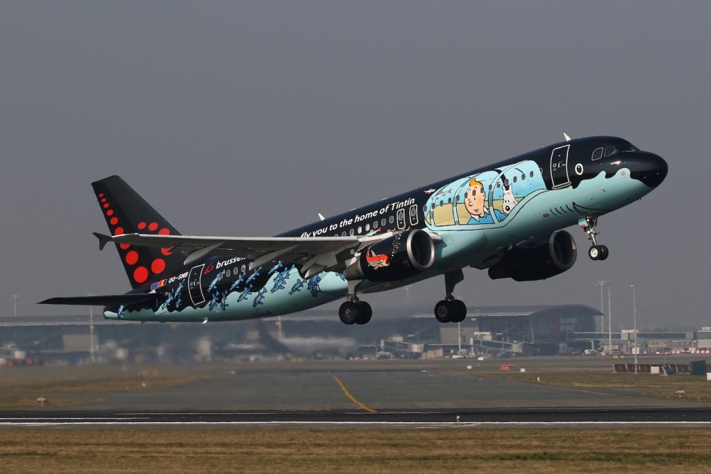 Brussels Airlines special Tintin livery