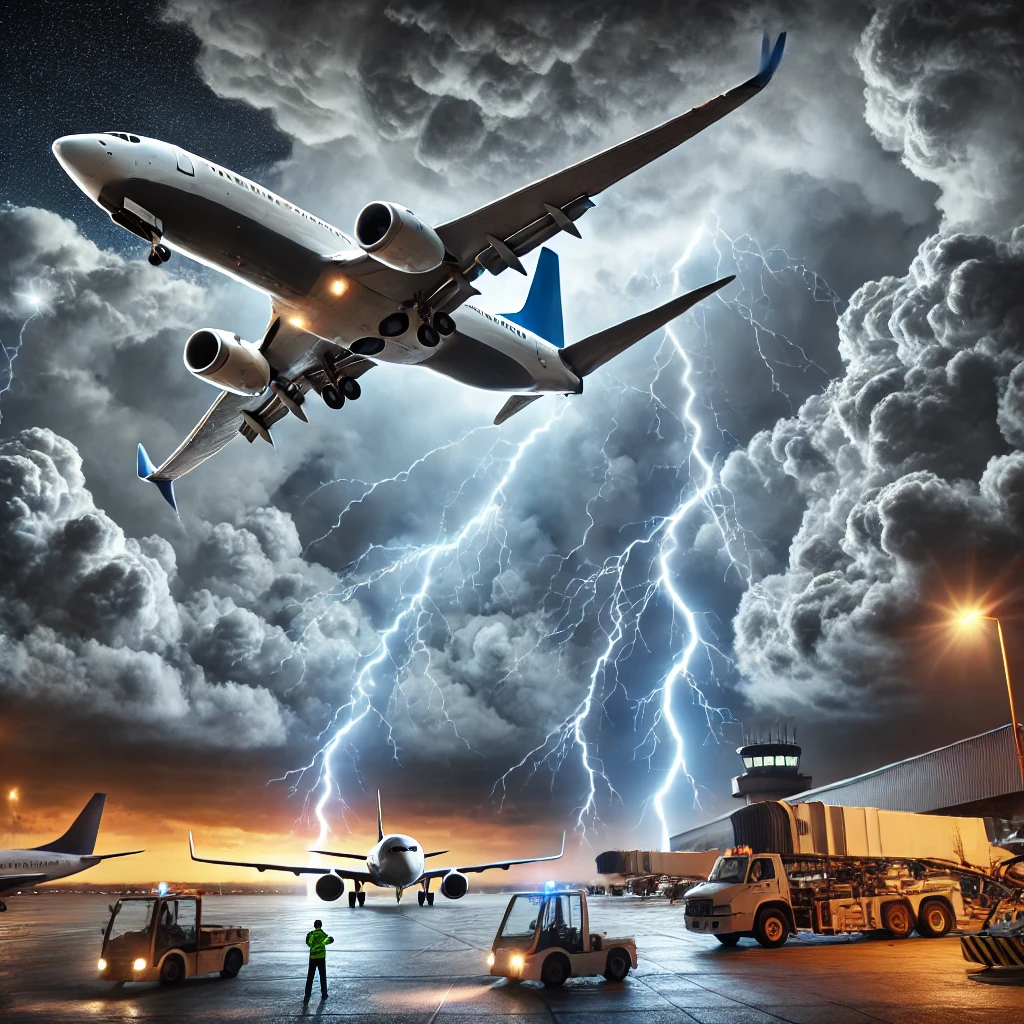 Hasards posed by thunderstorms to aviation