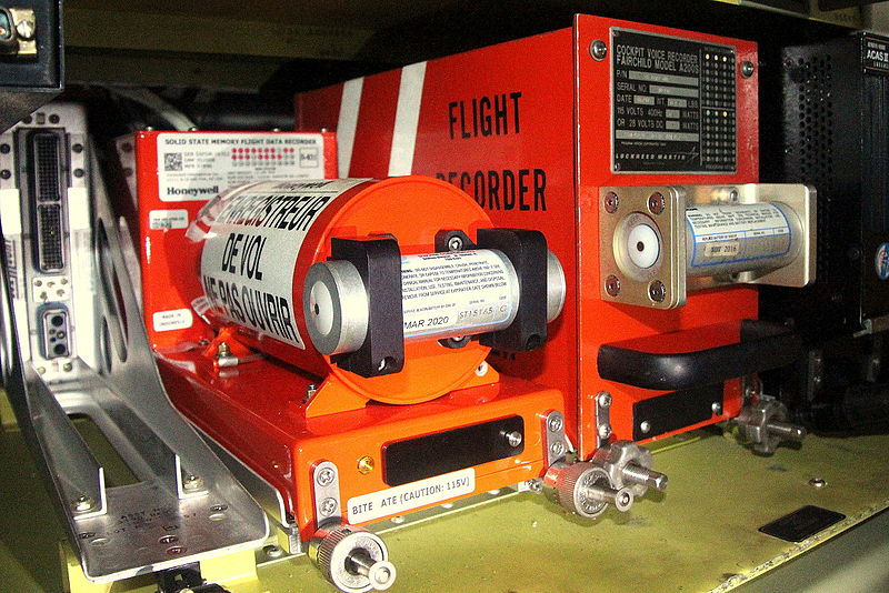 Black boxes in an aircraft